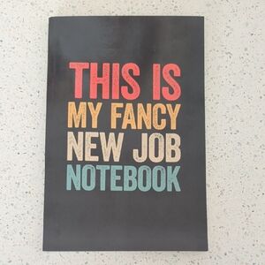 Black Fancy New Job Notebook
